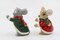 Ceramic Christmas Mice Salt And Pepper Shakers, Christmas Dinner Decor, Gift for Her, Gift for Mom